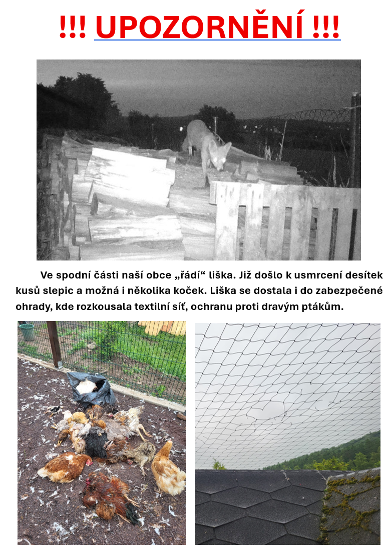 Upozornění na lišku